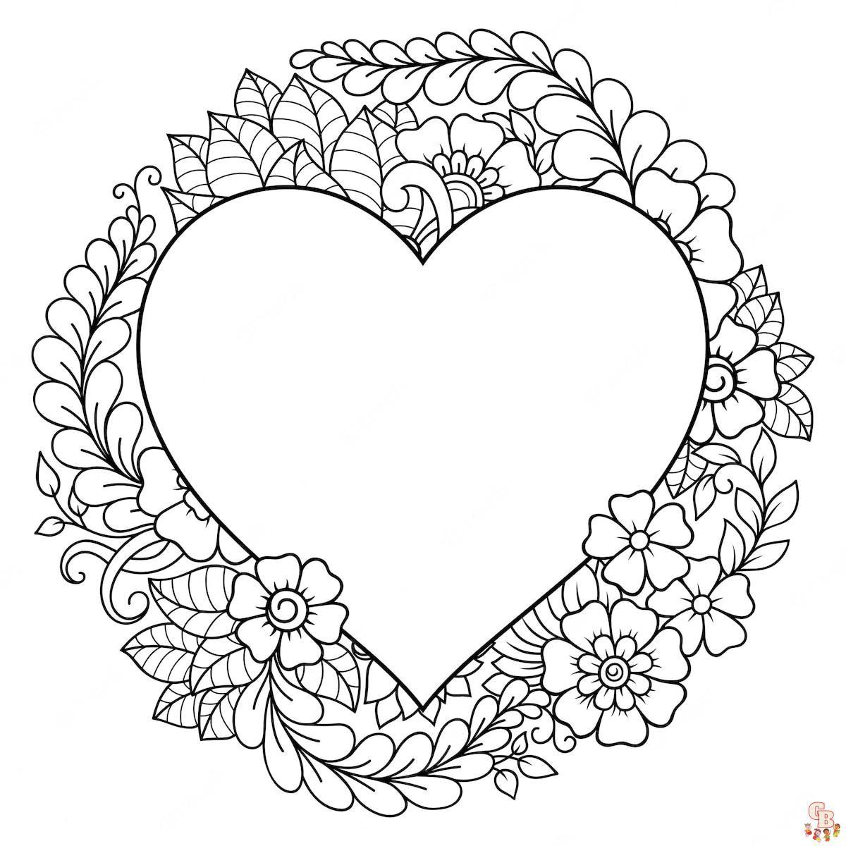 Coloriage Mandala coeur