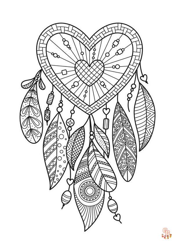 Coloriage Mandala coeur