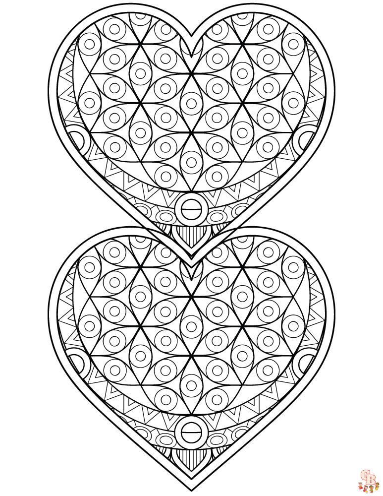 Coloriage Mandala coeur