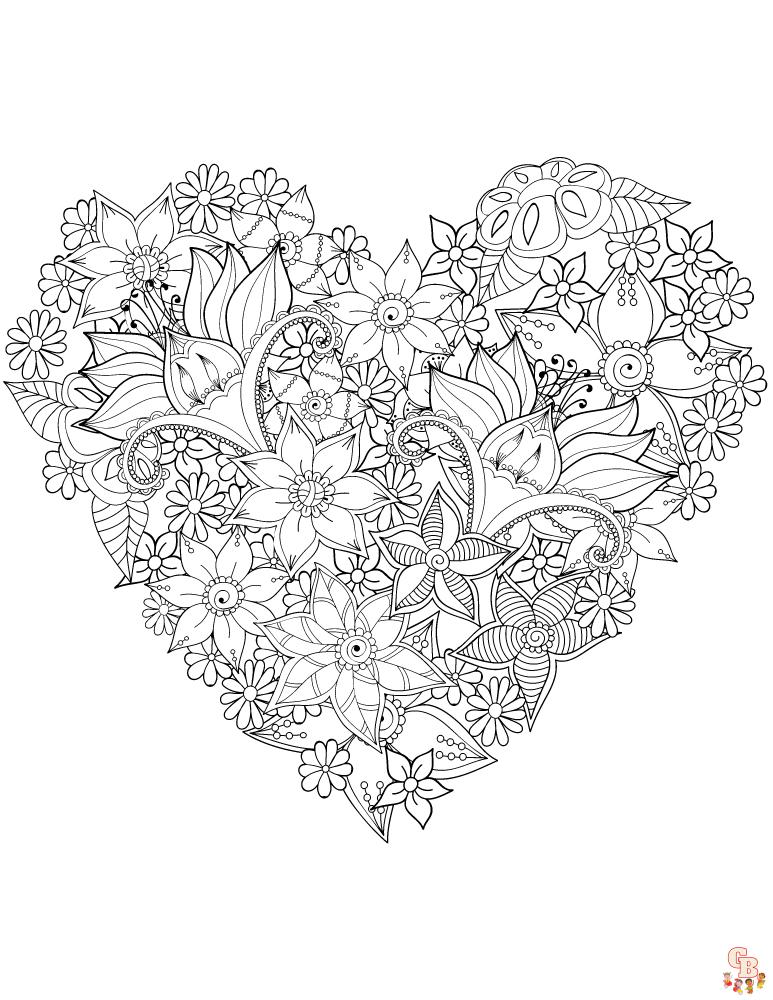 Coloriage Mandala coeur