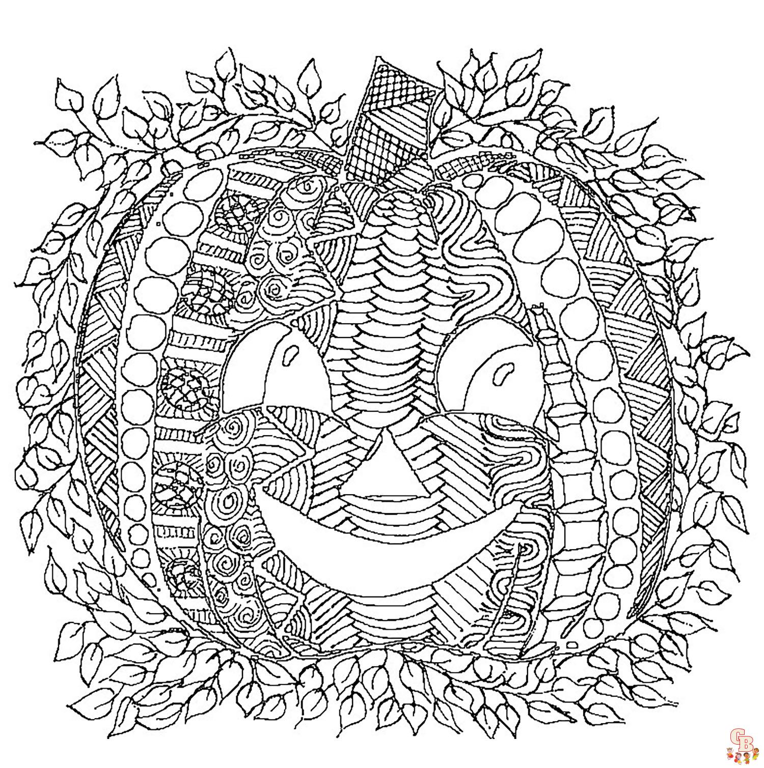 Coloriage Mandala dHalloween a colorier