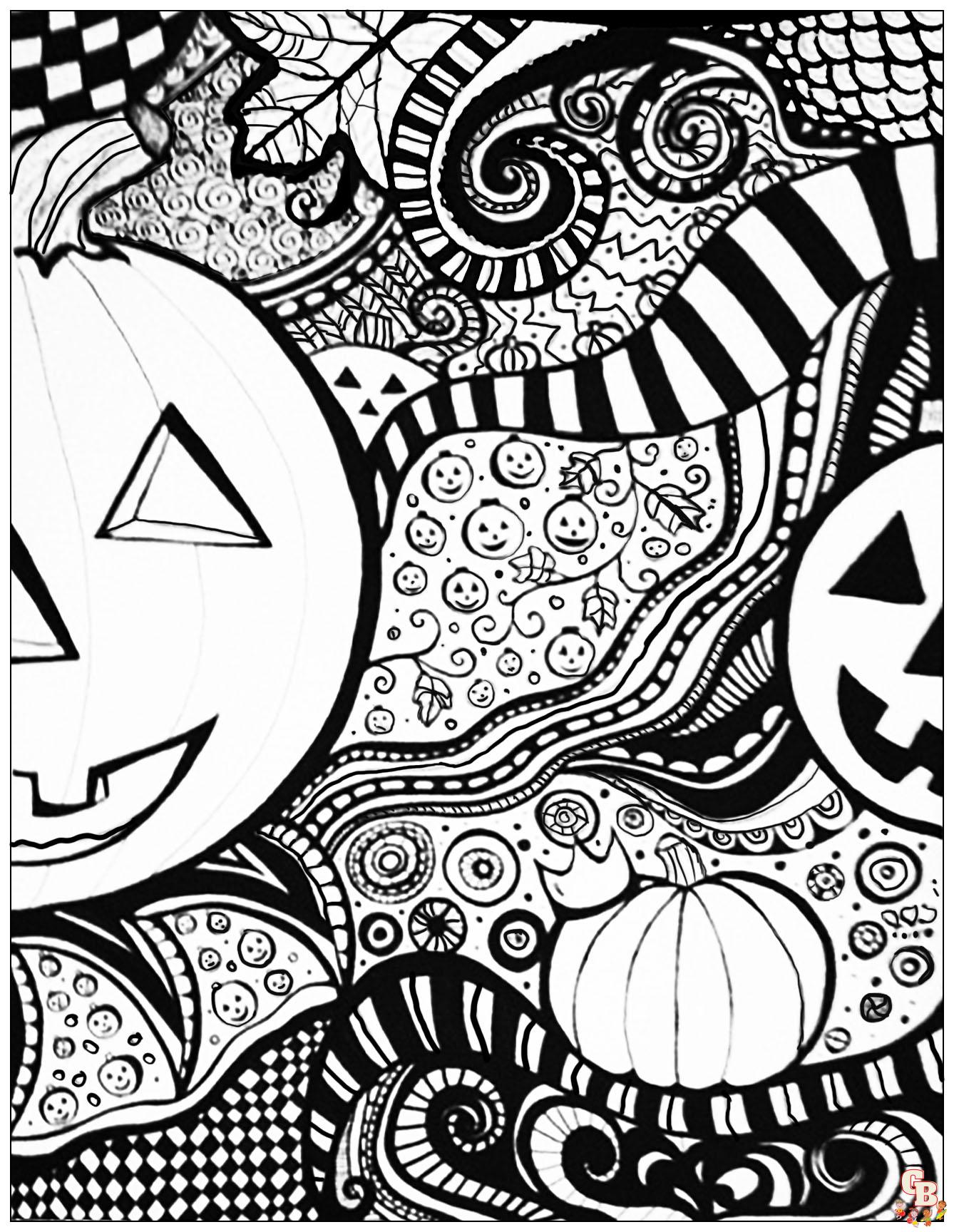 Coloriage Mandala dHalloween a colorier