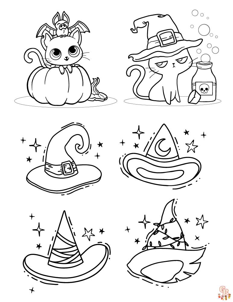 Coloriage Mandala dHalloween avec des chats noirs