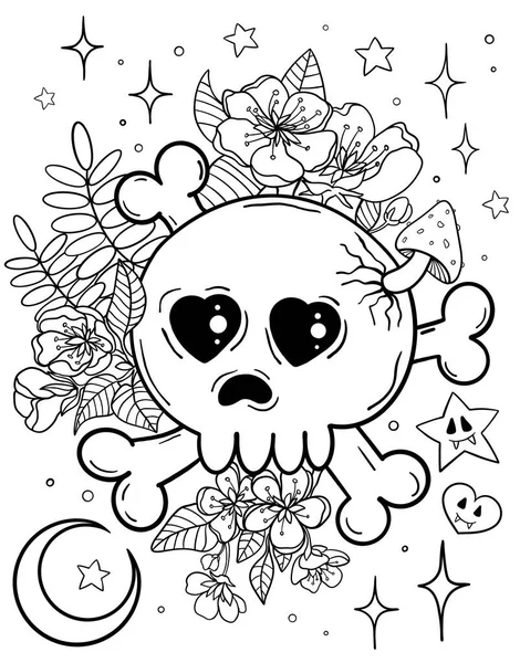 Coloriage Mandala dHalloween avec des pierres tombales