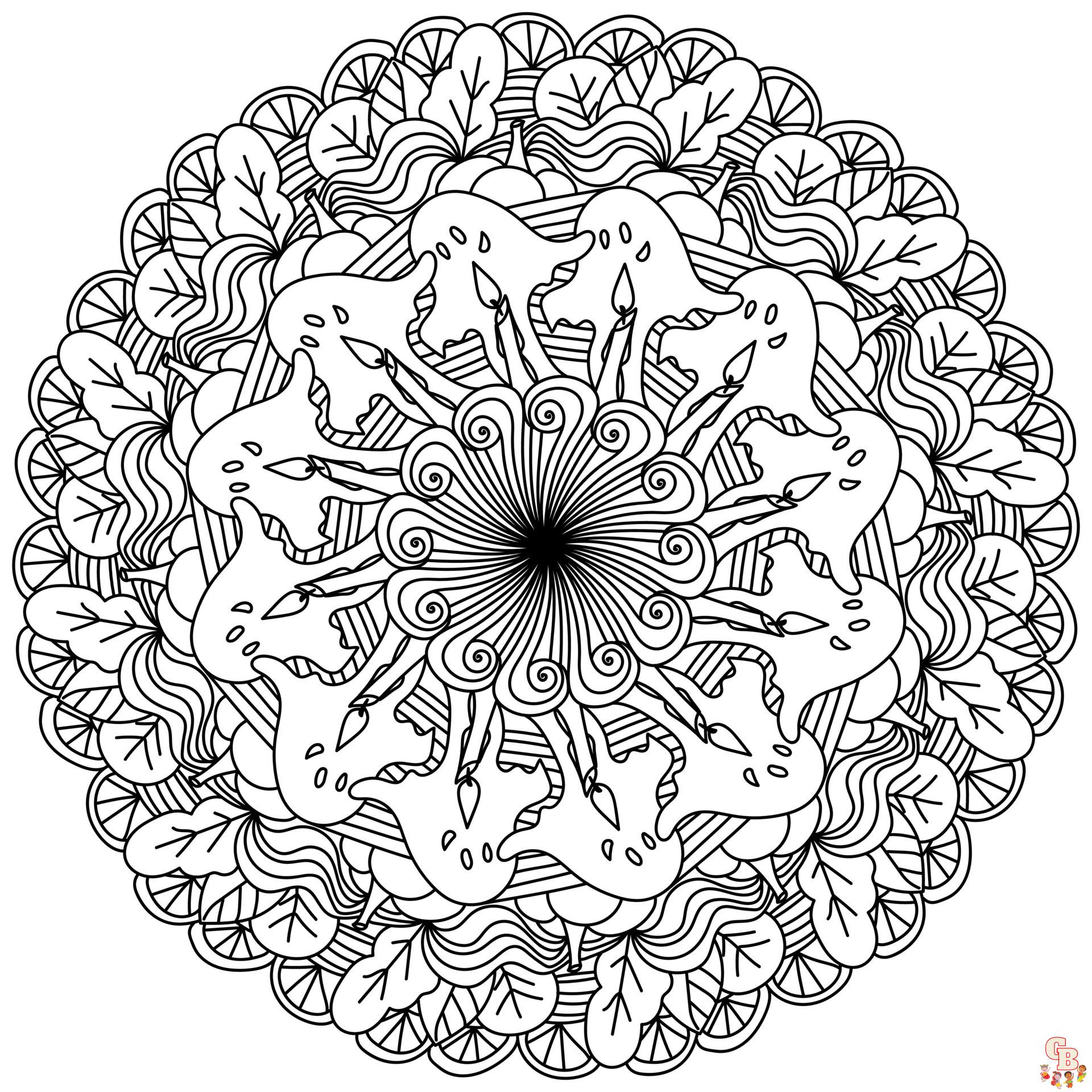 Coloriage Mandala dHalloween de la sorciere