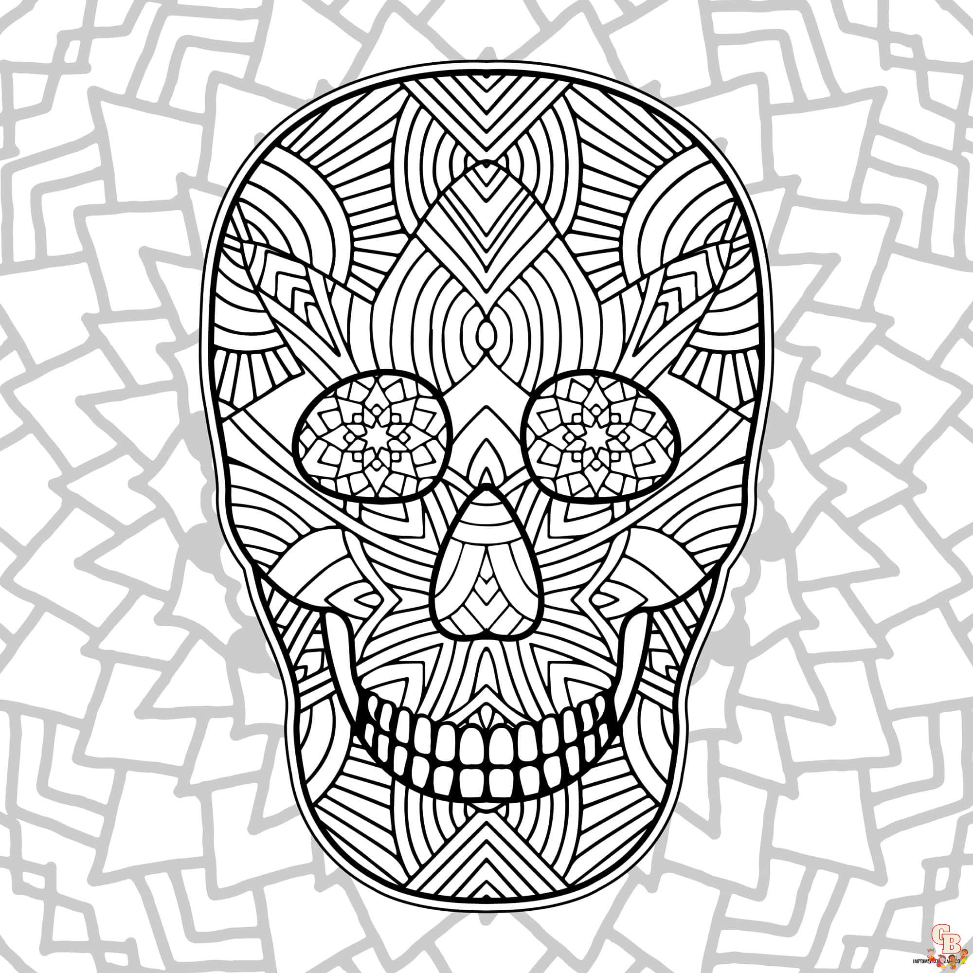 Coloriage Mandala dHalloween facile