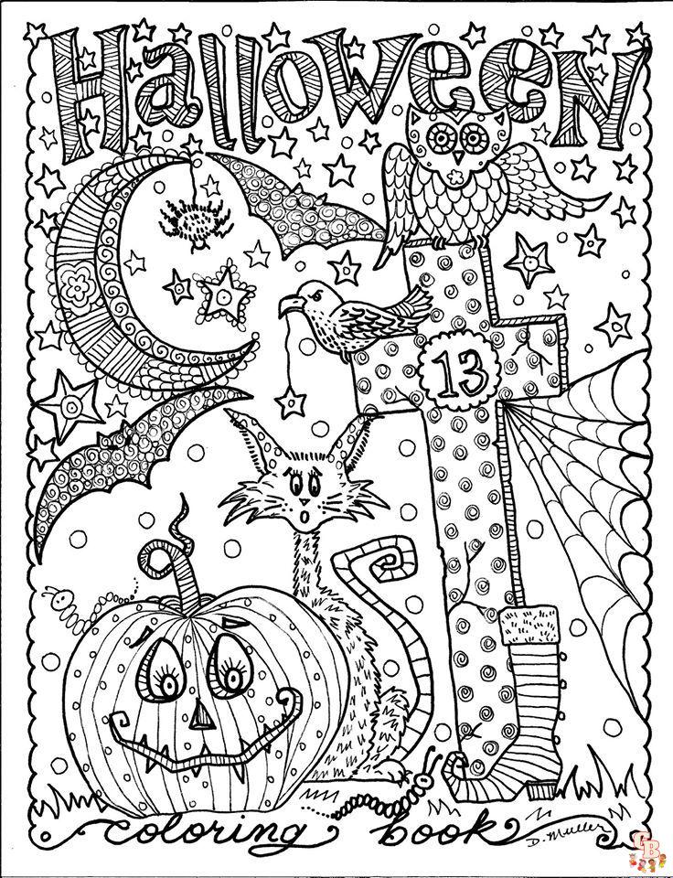 Coloriage Mandala dHalloween original