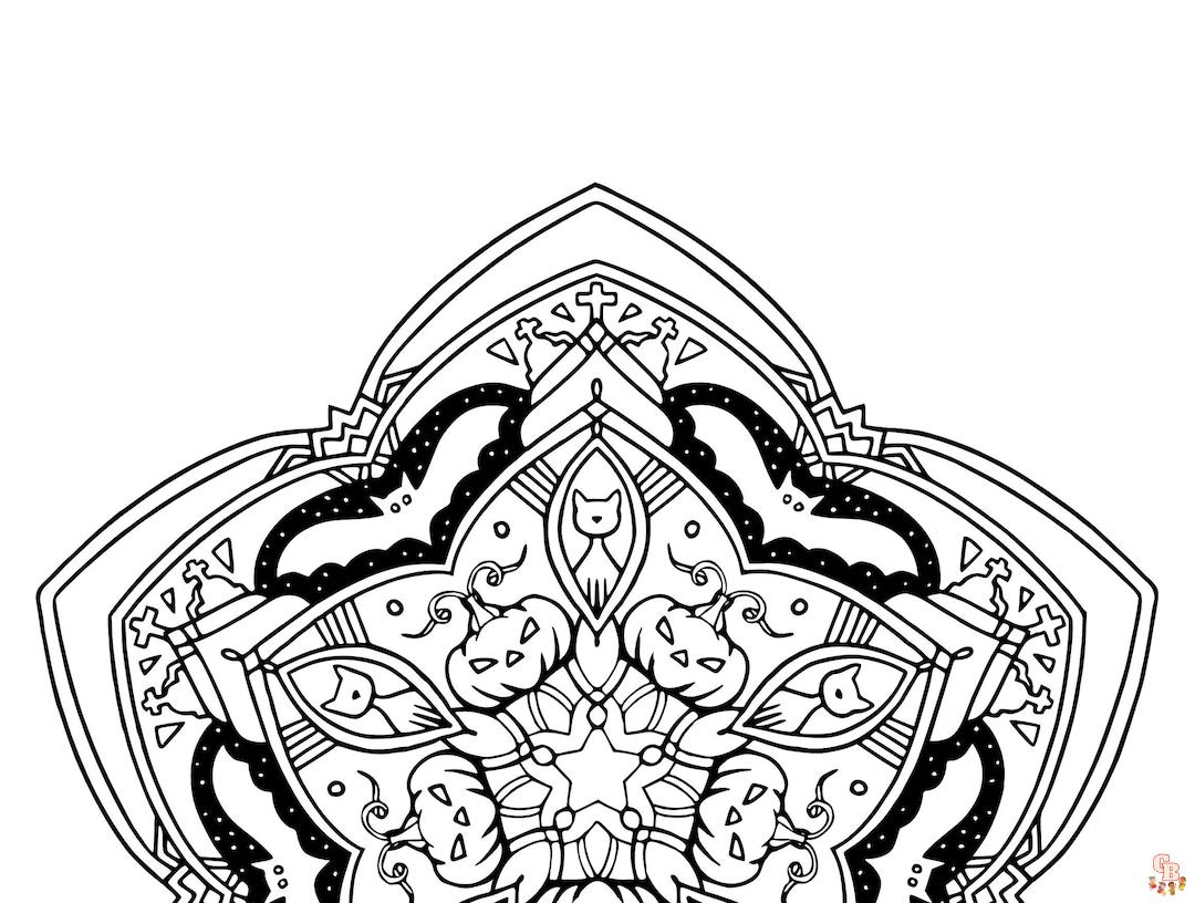 Coloriage Mandala dHalloween original