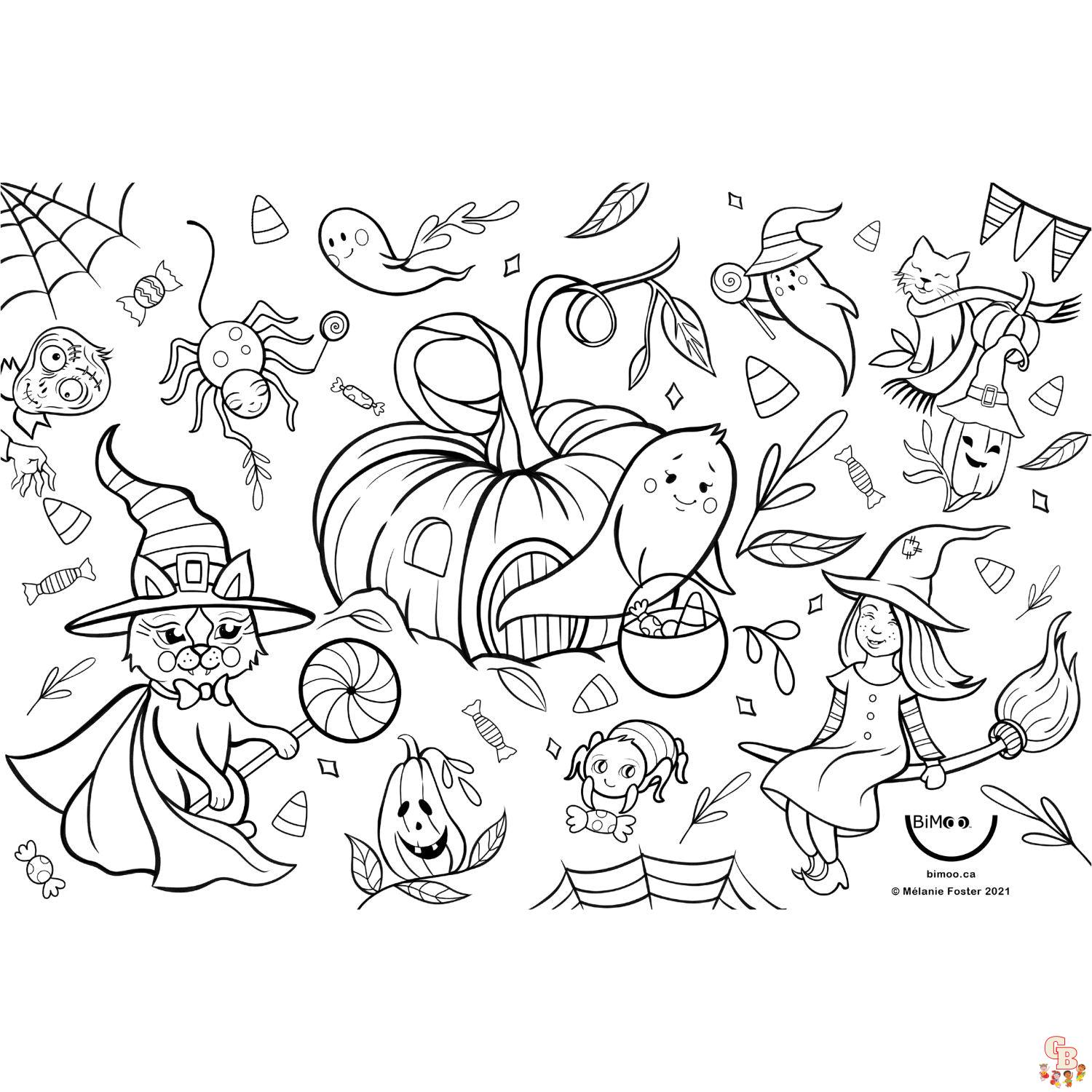 Coloriage Mandala dHalloween pour les maternelles