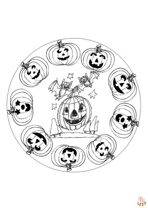 Coloriage Mandala dHalloween pour les maternelles