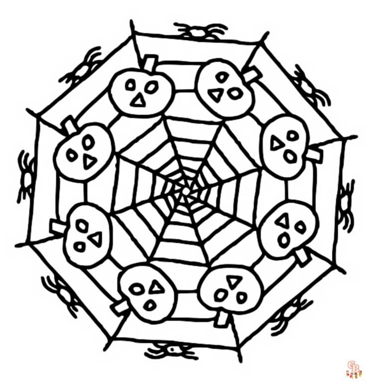 Coloriage Mandala dHalloween pour les maternelles