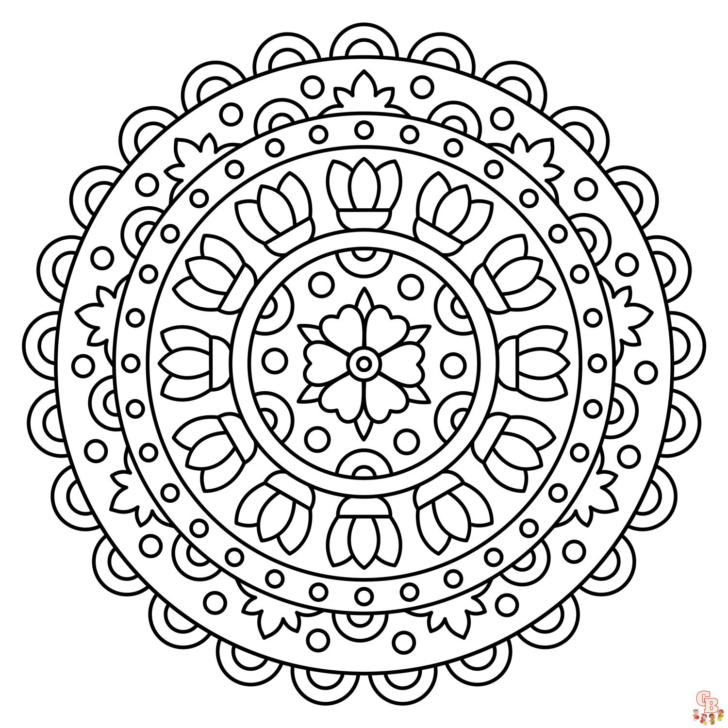 Coloriage Mandala dHalloween pour les maternelles