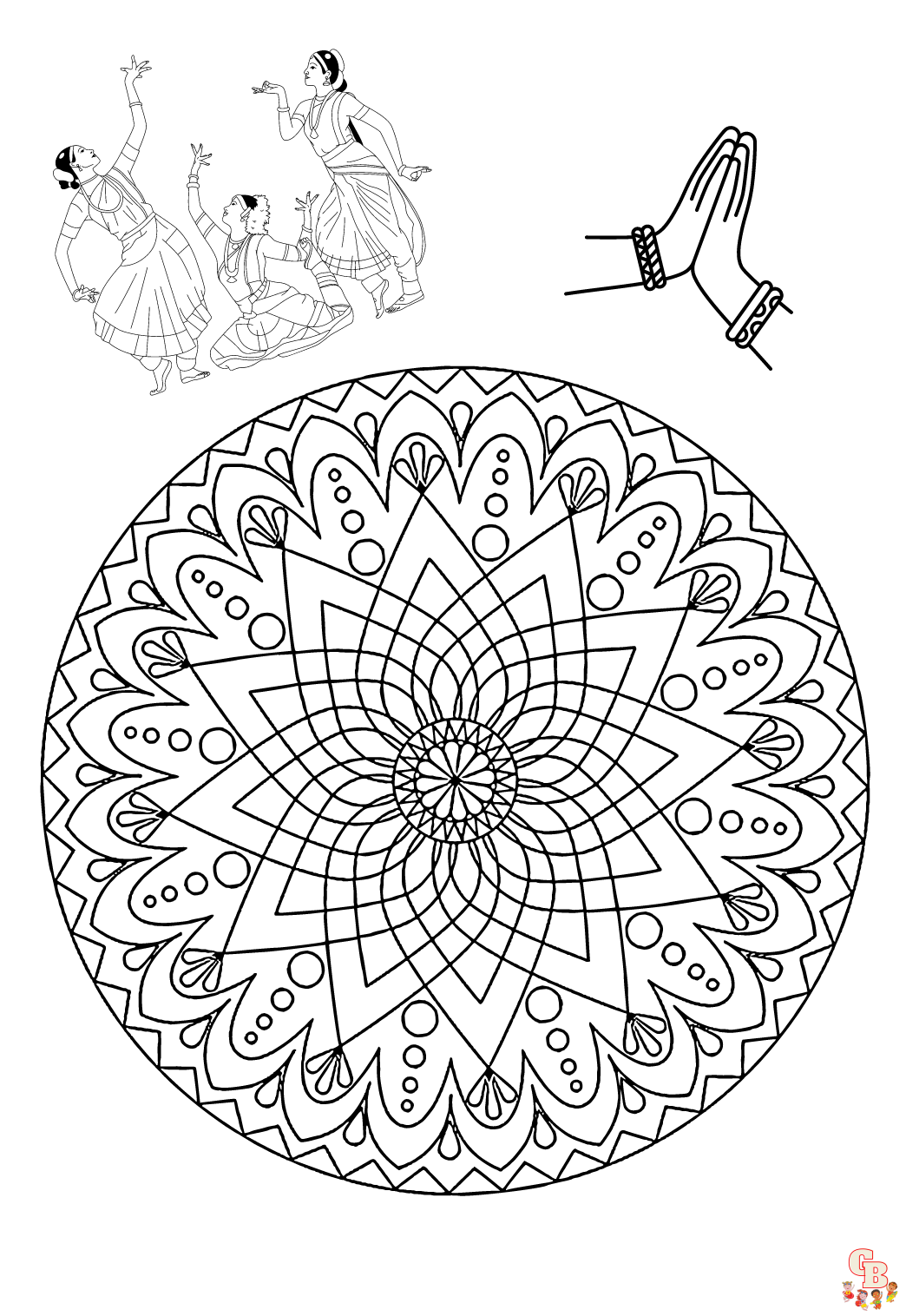 Coloriage Mandala dauphin