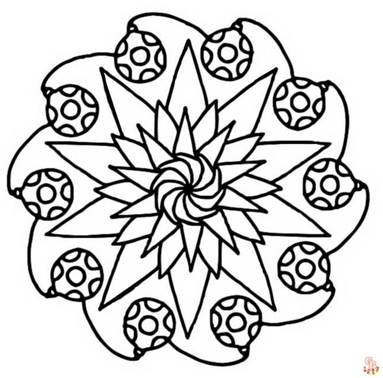 Coloriage Mandala etoile