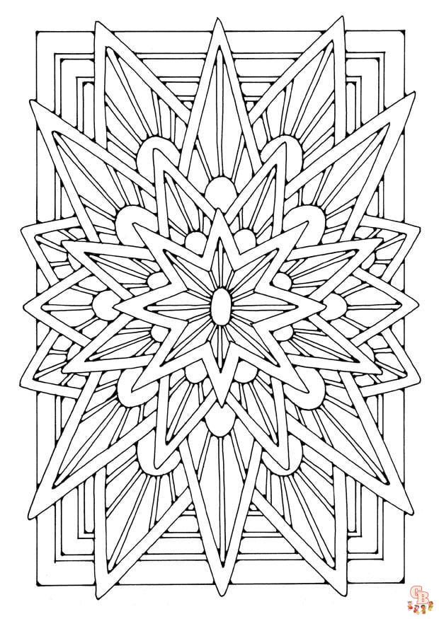 Coloriage Mandala etoile