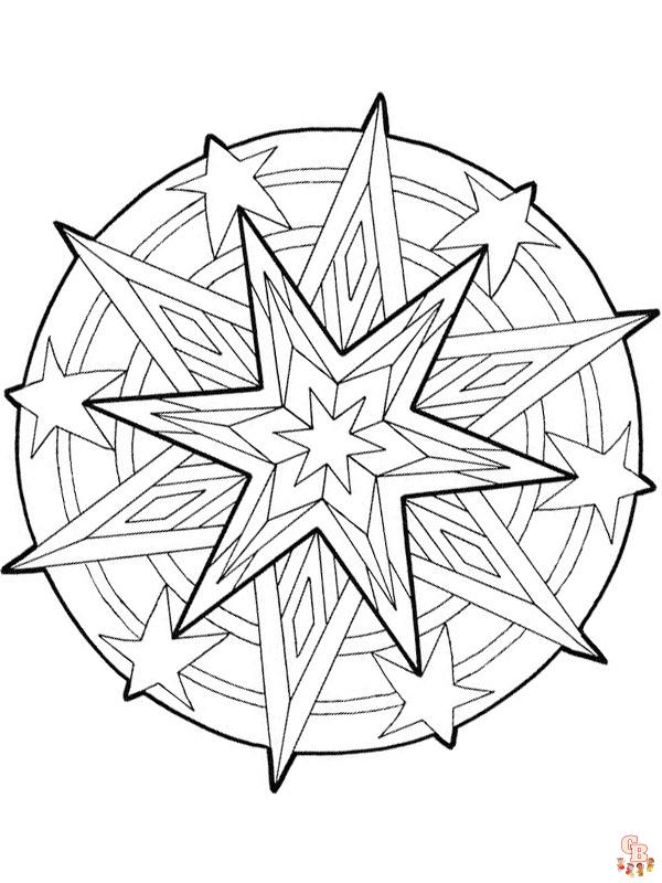Coloriage Mandala etoile