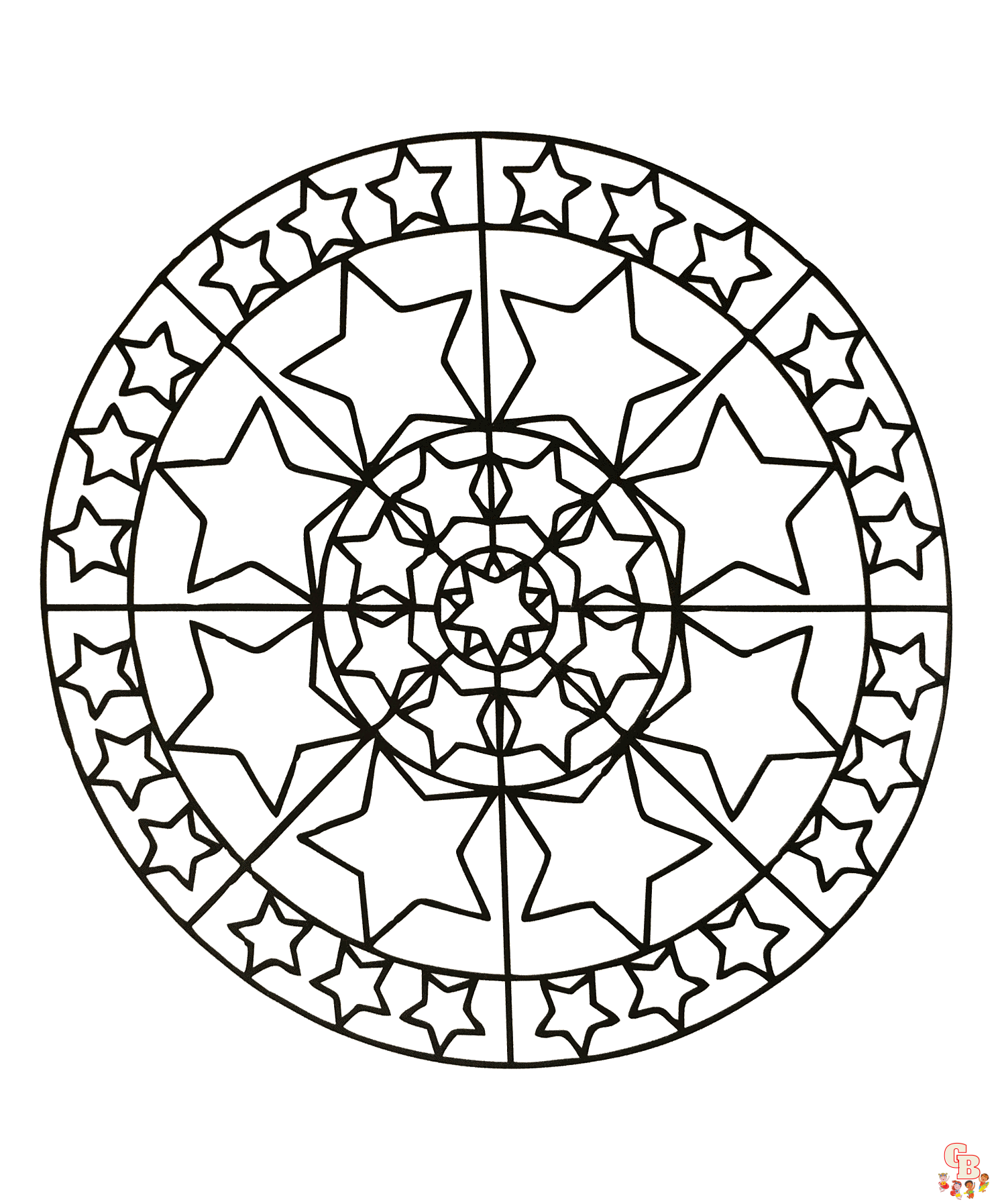 Coloriage Mandala etoile