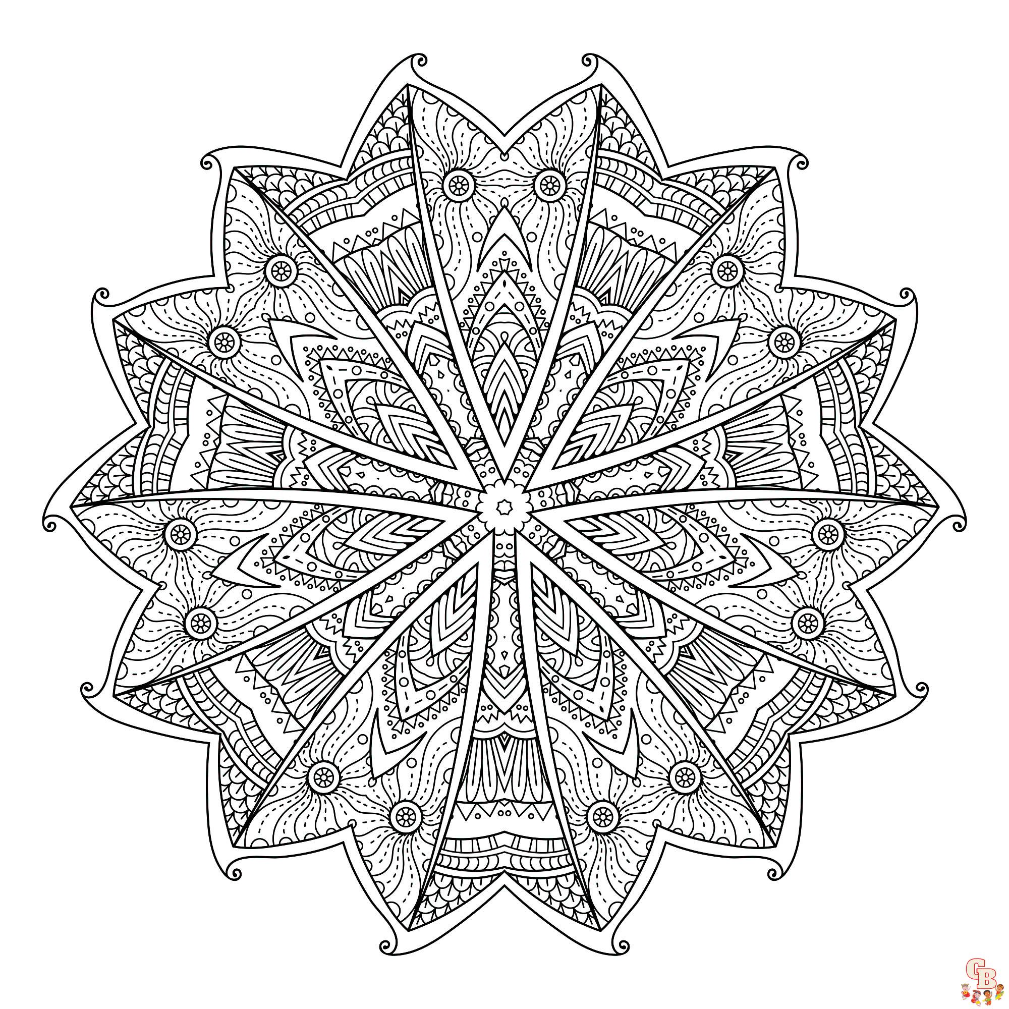 Coloriage Mandala etoile