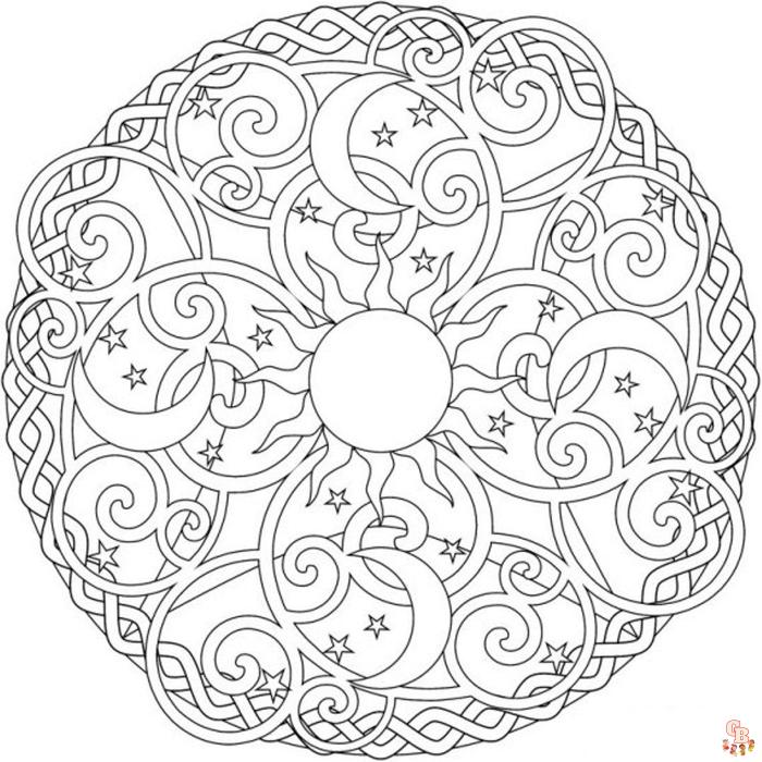 Coloriage Mandala etoile