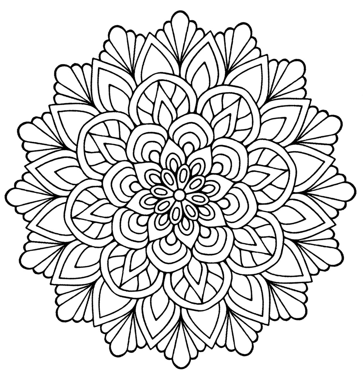 Coloriage Mandala facile