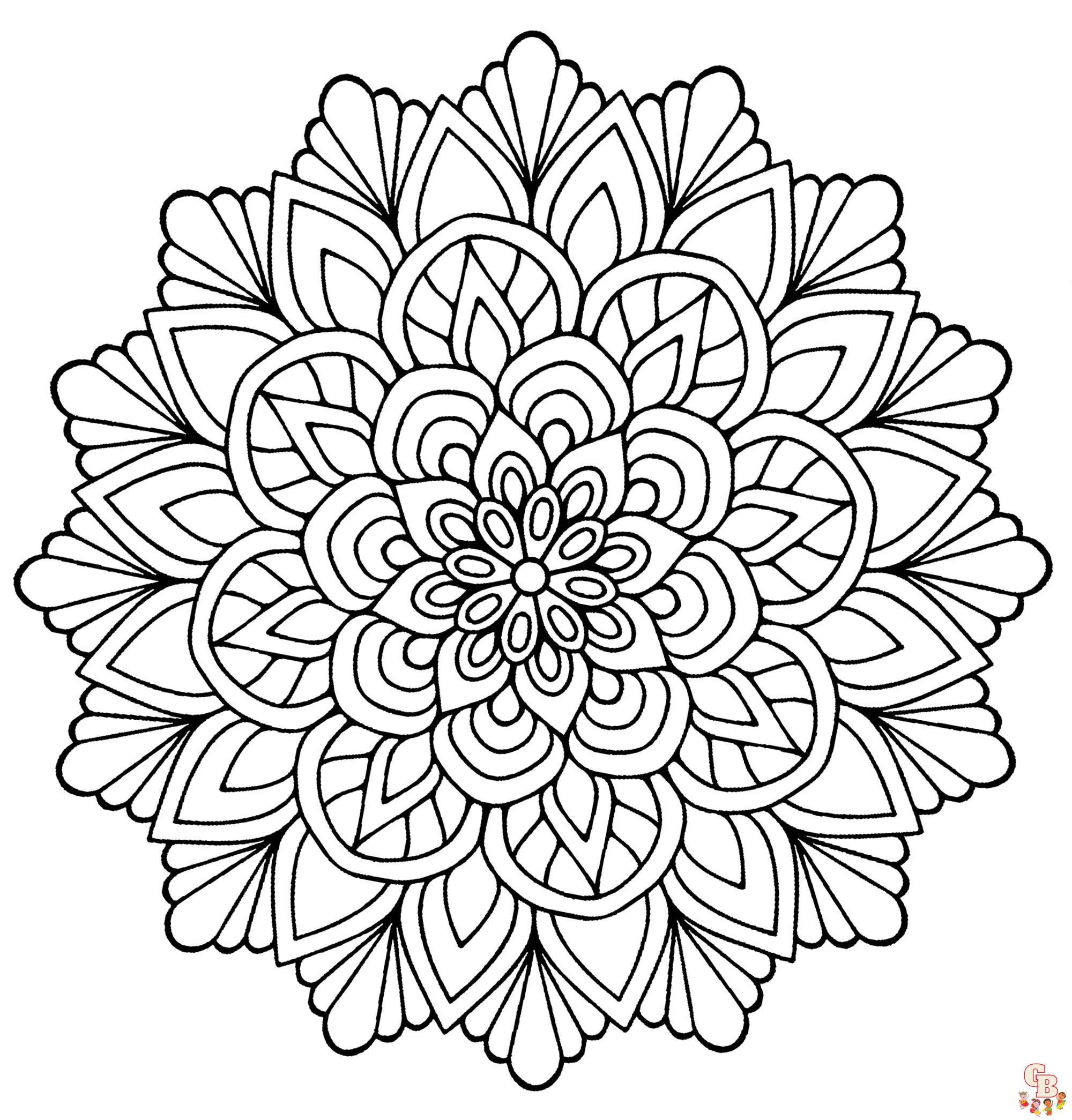 Coloriage Mandala facile