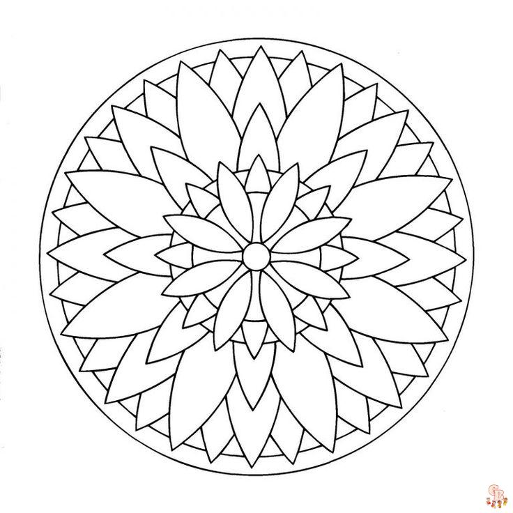 Coloriage Mandala facile