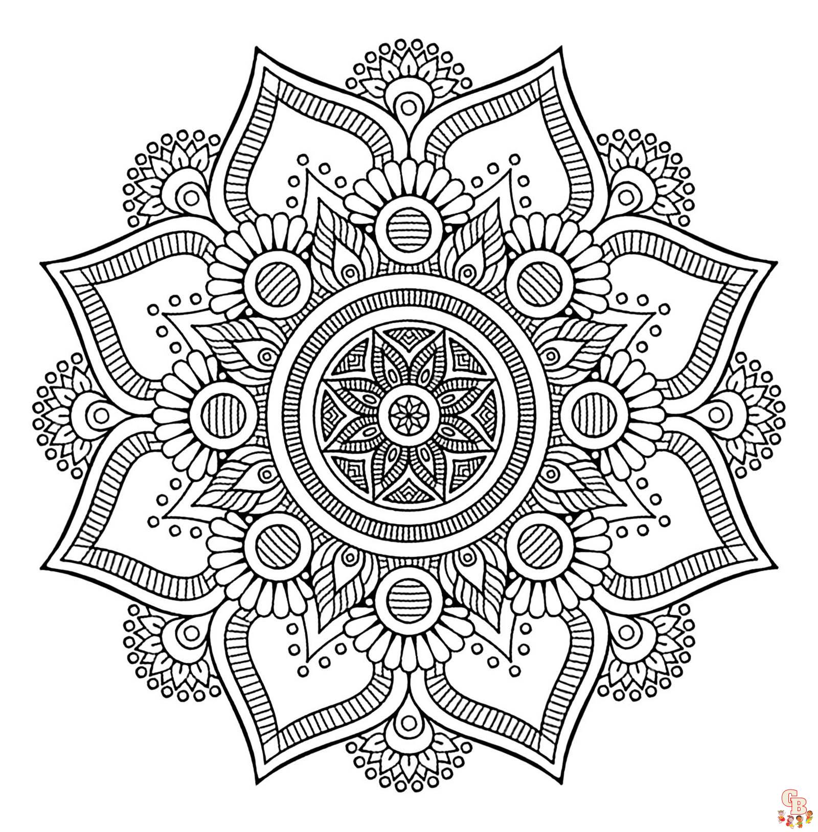 Coloriage Mandala facile