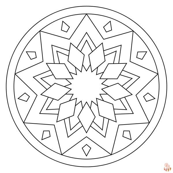 Coloriage Mandala facile