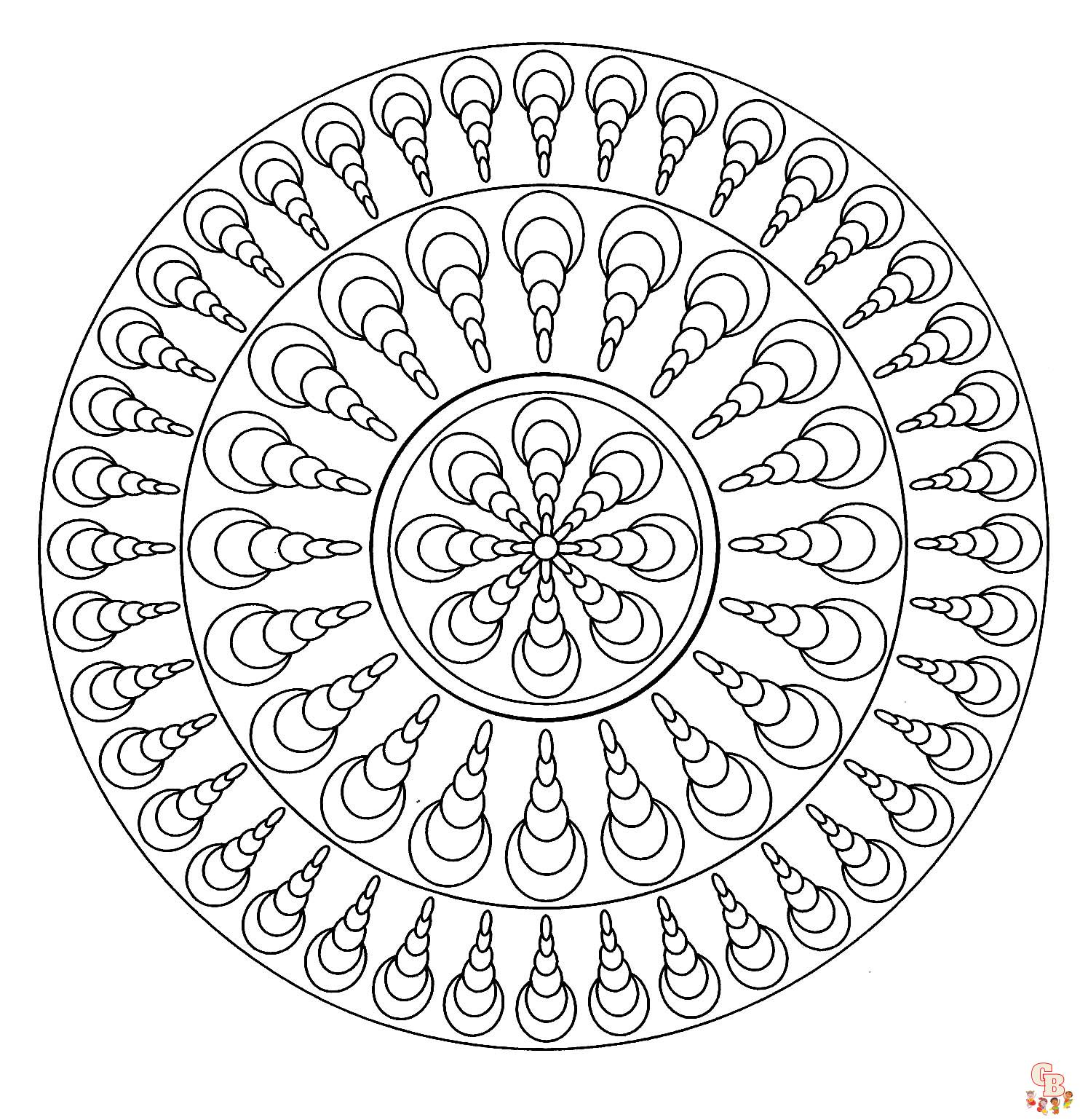 Coloriage Mandala facile