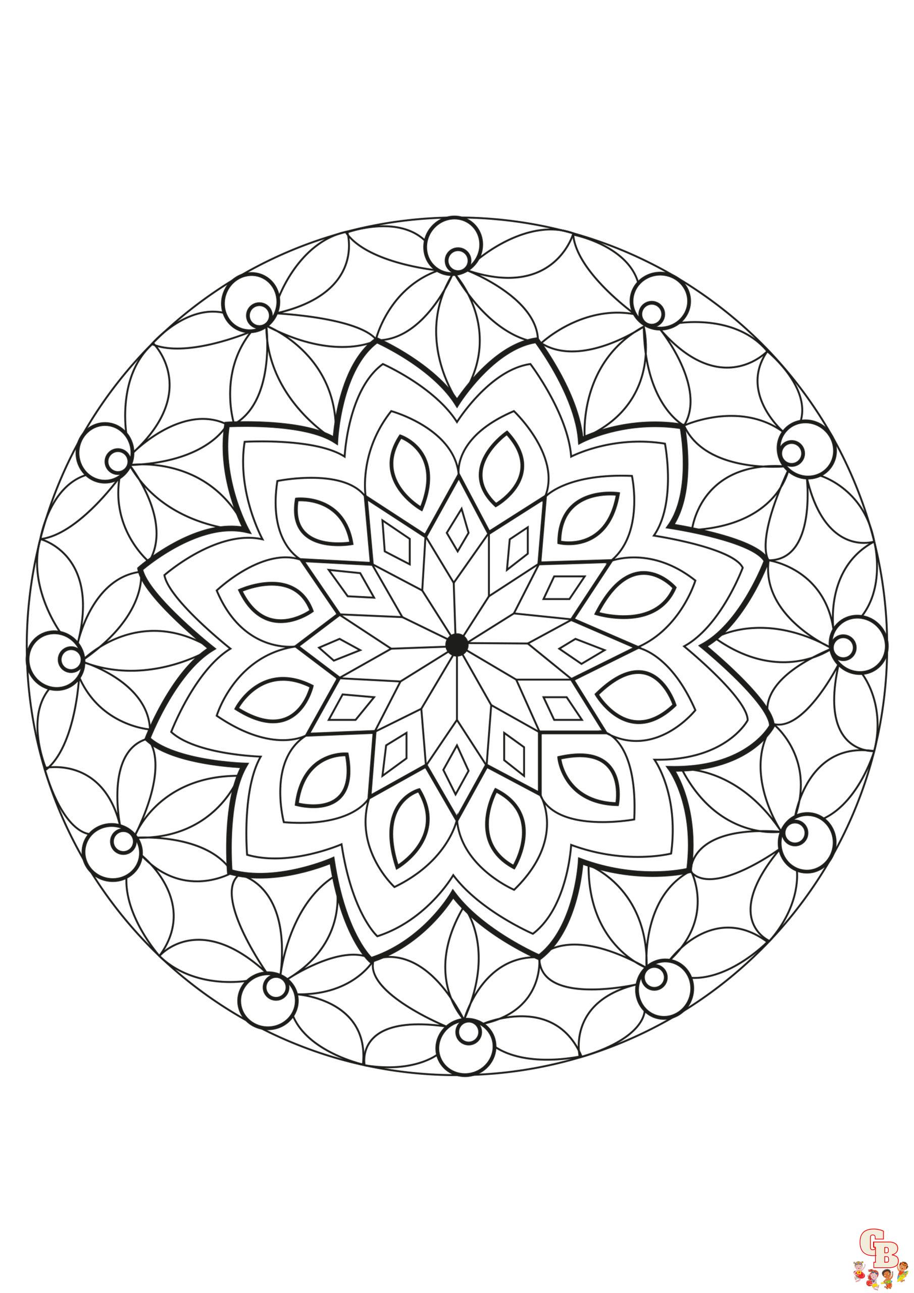 Coloriage Mandala facile