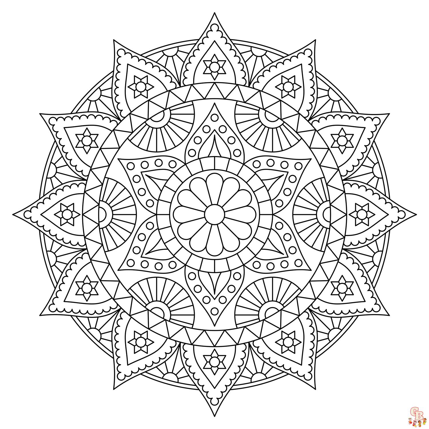 Coloriage Mandala musique