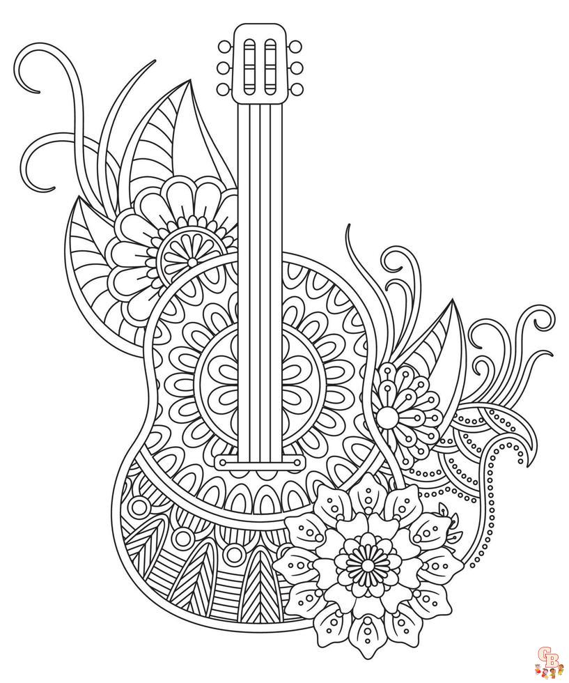 Coloriage Mandala musique