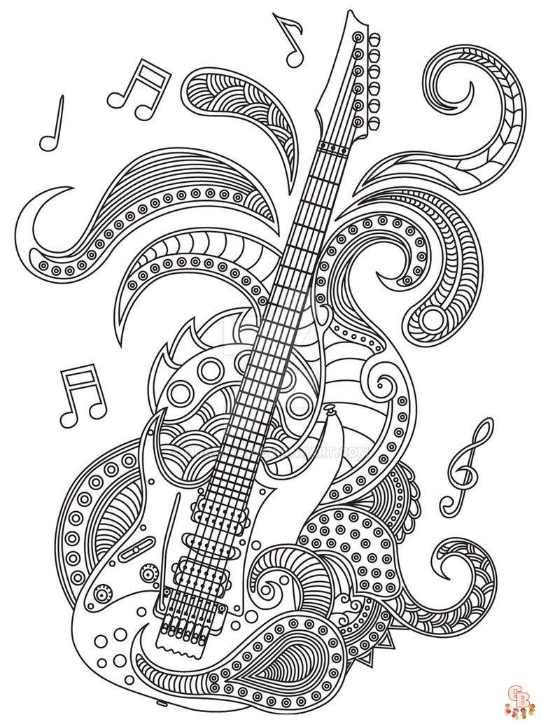 Coloriage Mandala musique