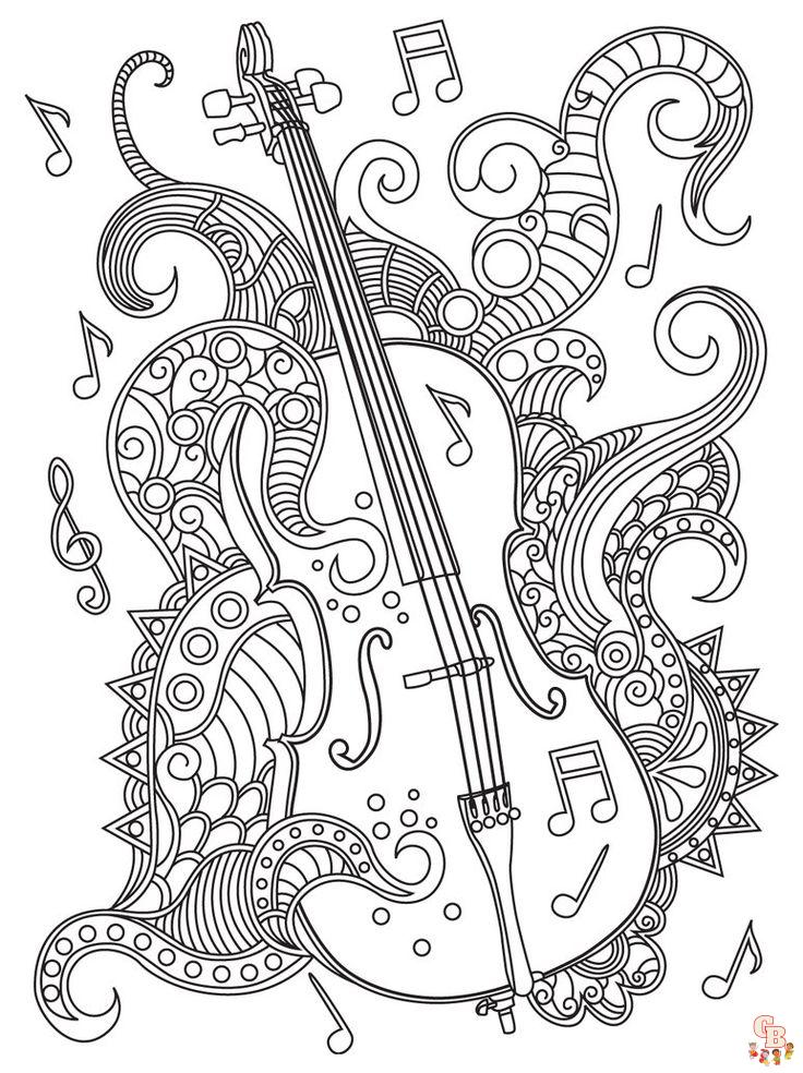 Coloriage Mandala musique