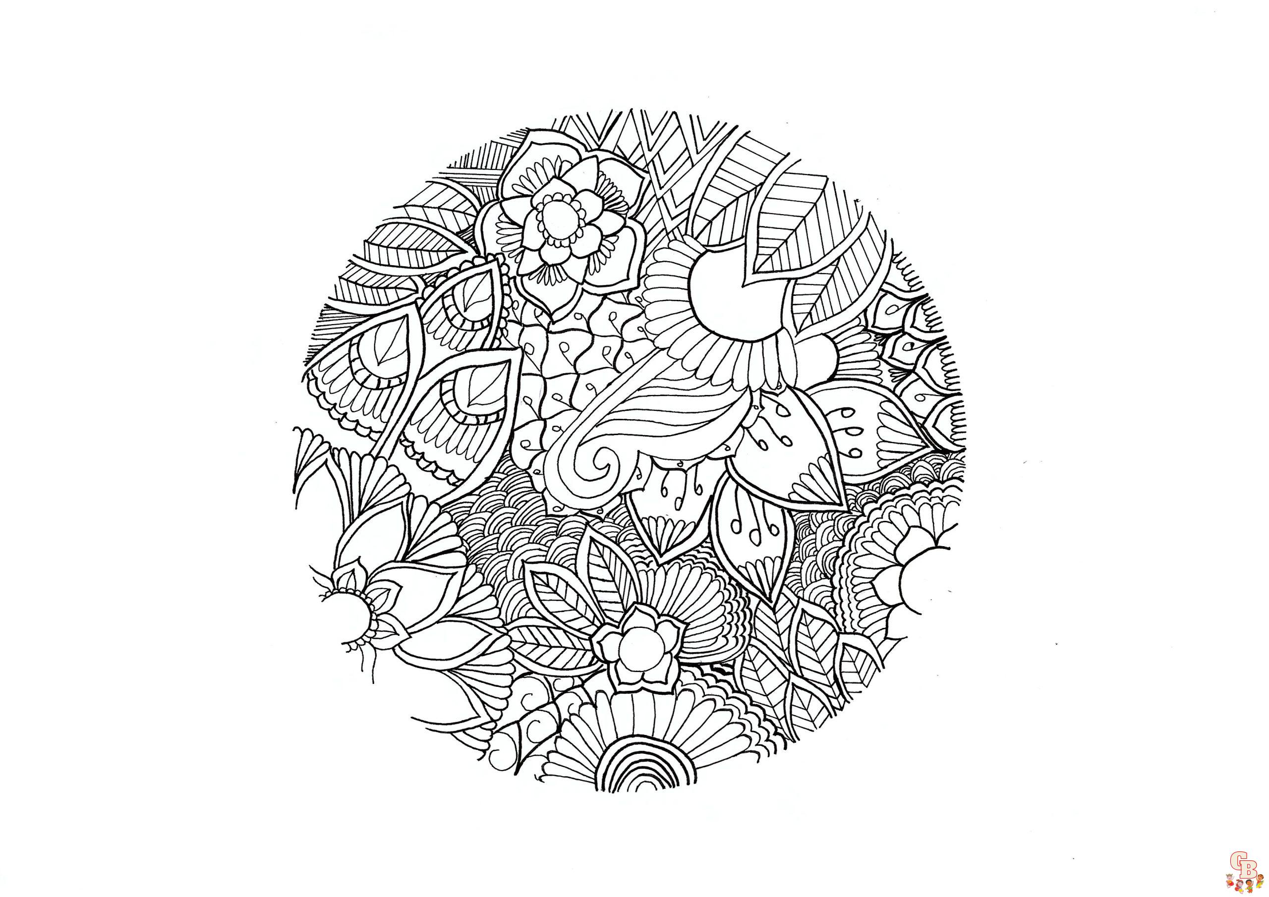 Coloriage Mandala nature