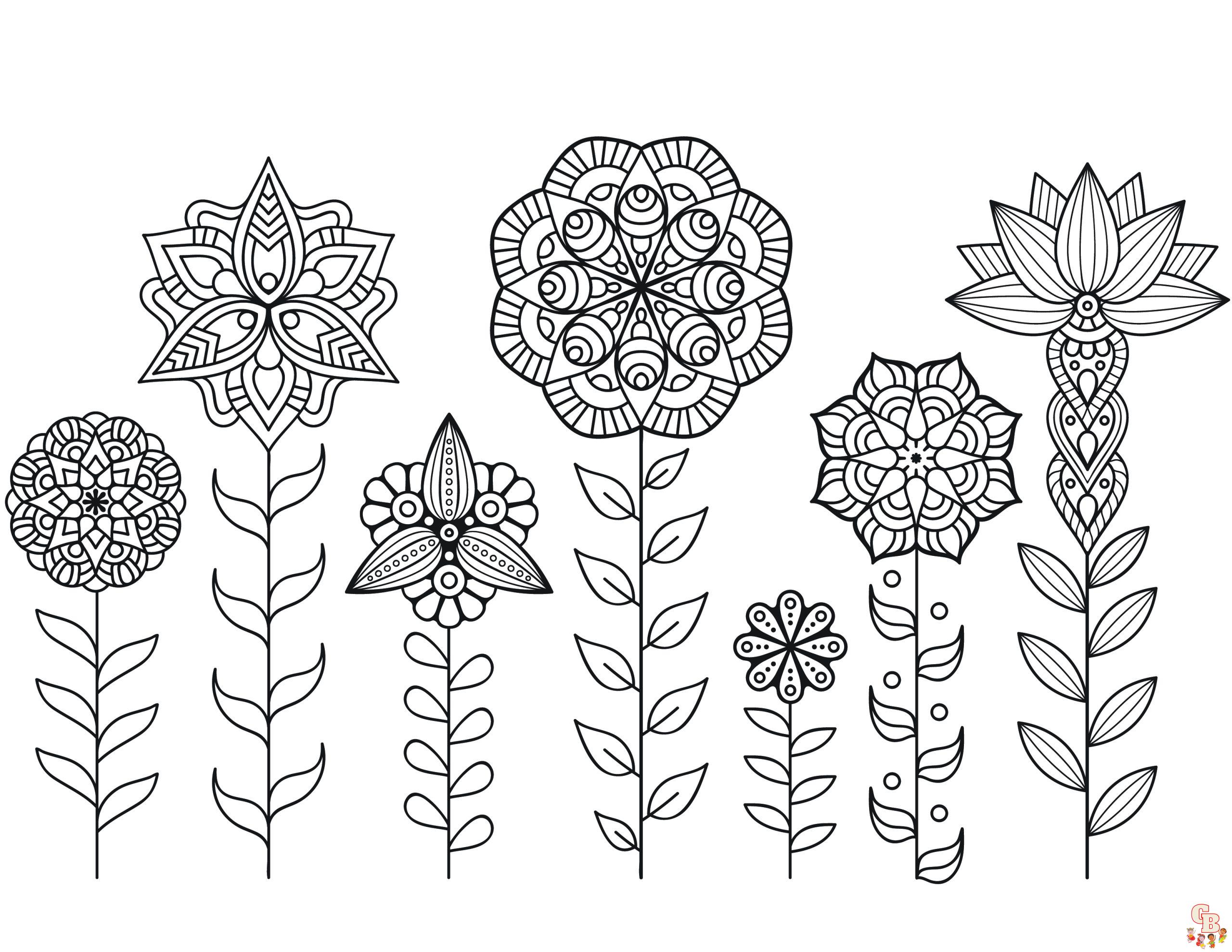 Coloriage Mandala nature