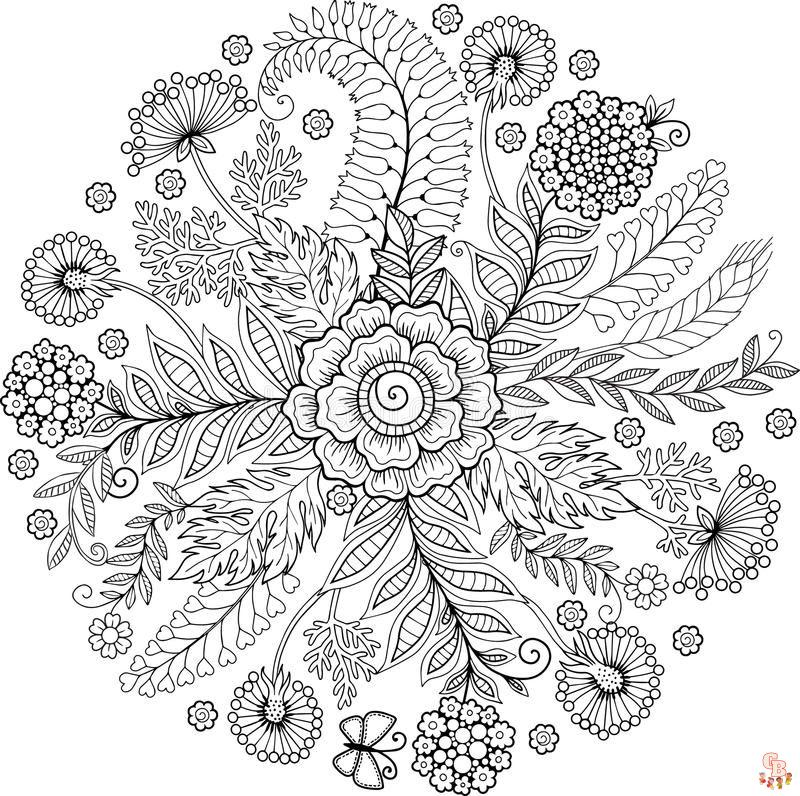 Coloriage Mandala nature