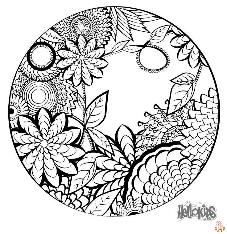 Coloriage Mandala nature