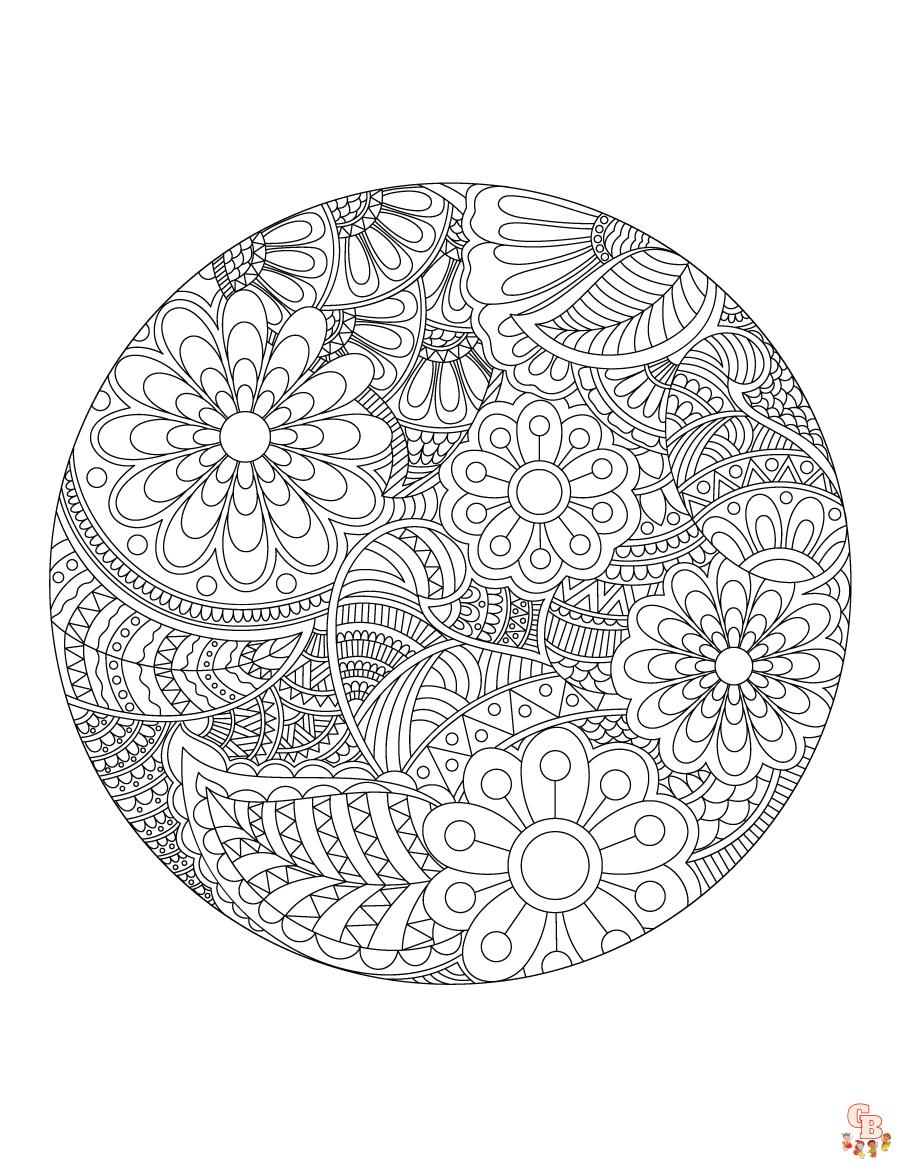 Coloriage Mandala nature