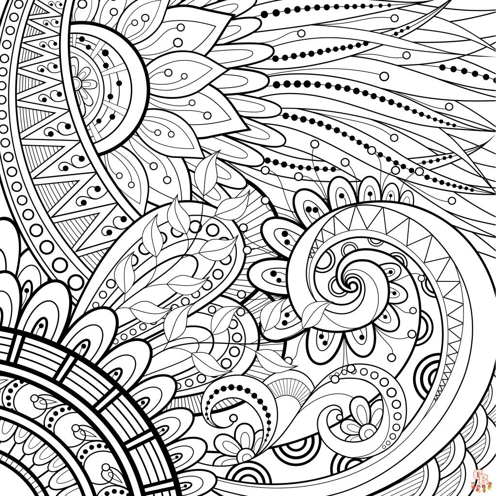 Coloriage Mandala nature