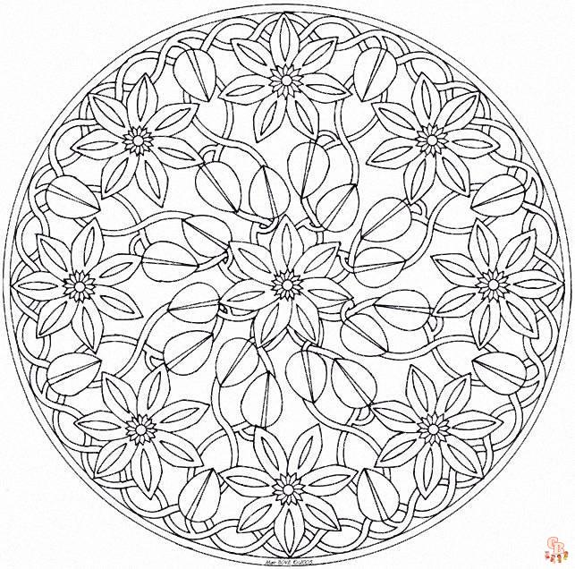 Coloriage Mandala nature