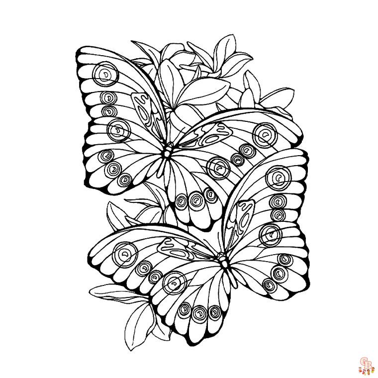 Coloriage Mandala papillon