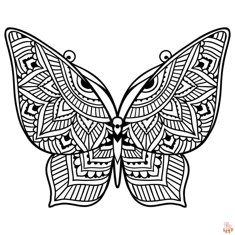 Coloriage Mandala papillon