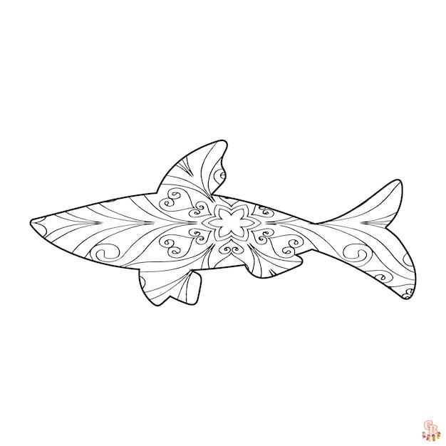 Coloriage Mandala poisson