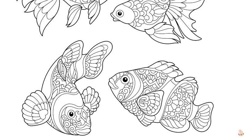 Coloriage Mandala poisson