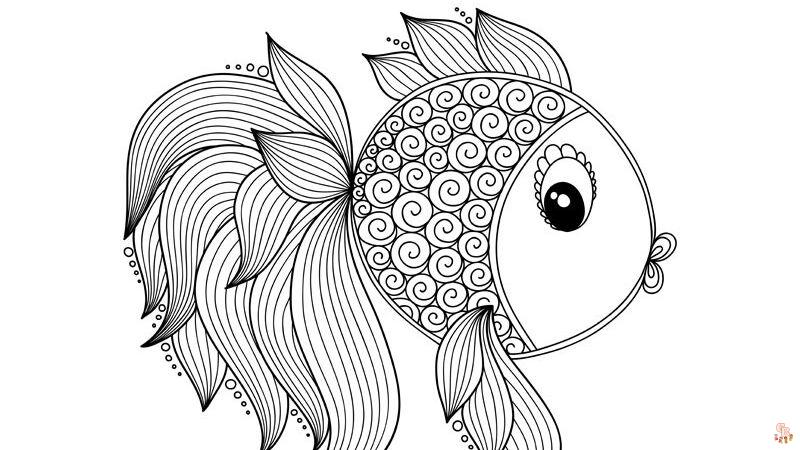 Coloriage Mandala poisson