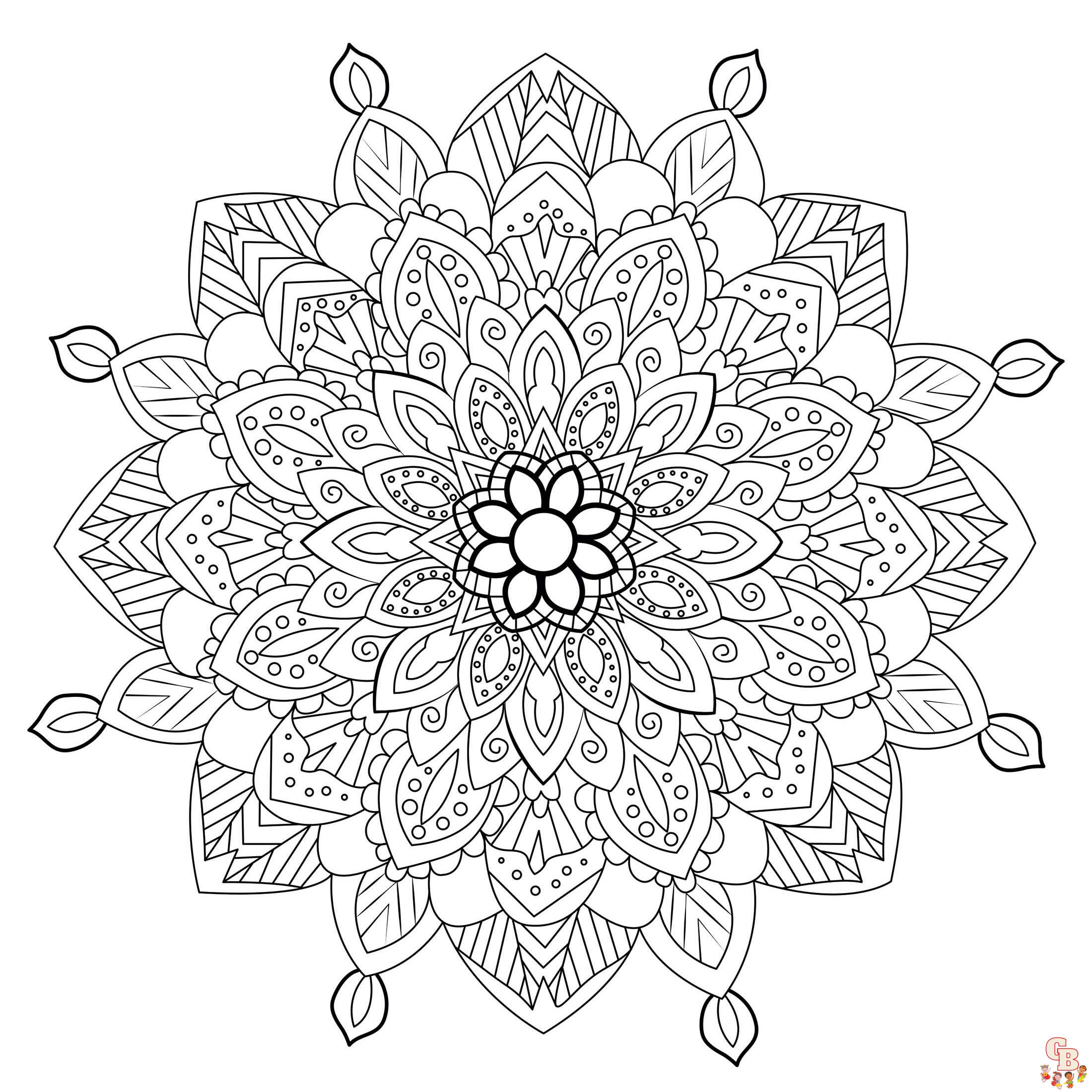 Coloriage Mandala zen