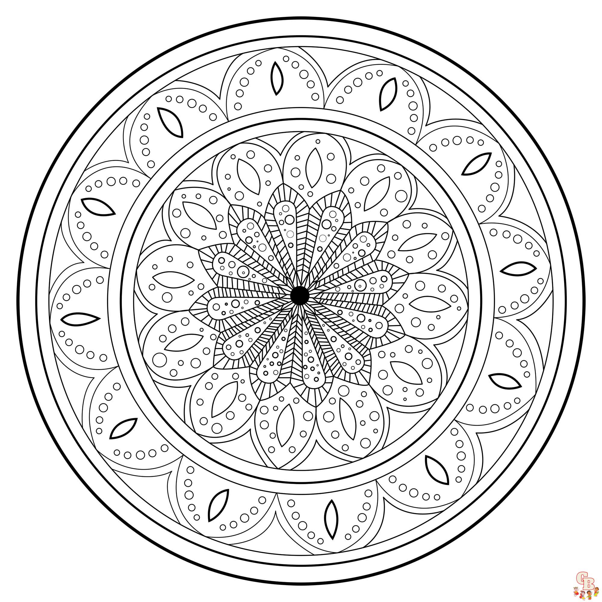 Coloriage Mandala zen