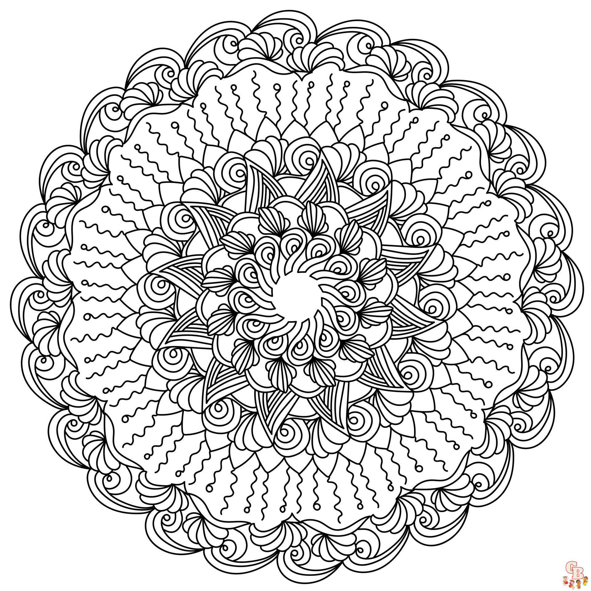 Coloriage Mandala zen