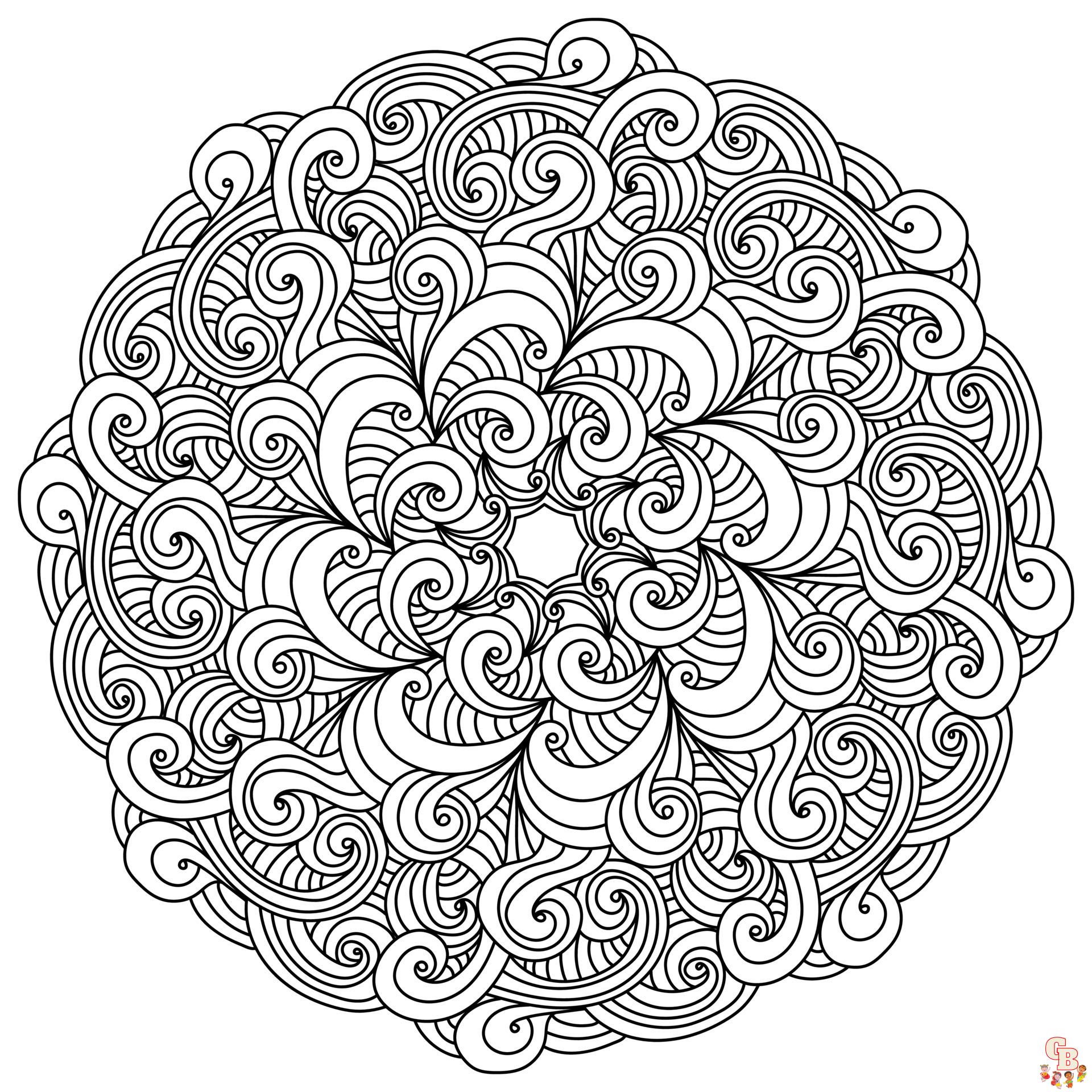 Coloriage Mandala zen